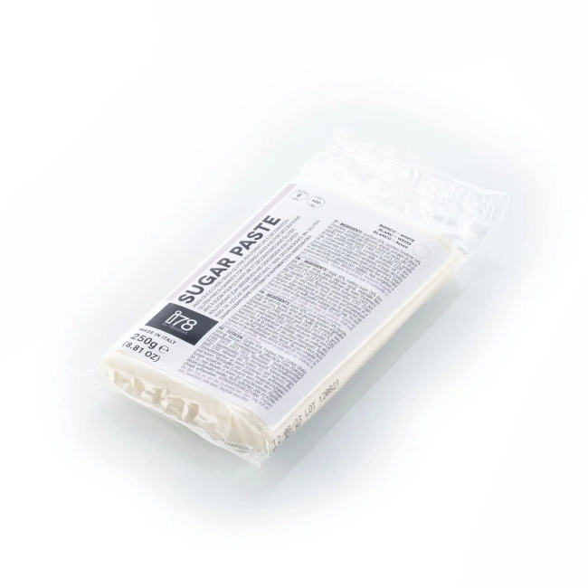 Oferta Cantitate - Pasta De Zahar Alba Fara Gluten Pentru Acoperire si Decoratiuni, 250 g, Silikomart