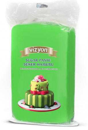 Fondant, Pasta de Zahar, Icing - Pasta de Zahar Verde, Acoperire si Decoruri, 1 kg, Vizyon