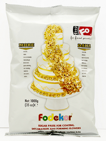 Pasta de zahar de acoperit si decoruri - Pasta de Zahar Verde Deschis, Acoperire, Decoruri si Flori, 1 kg, Fodekor