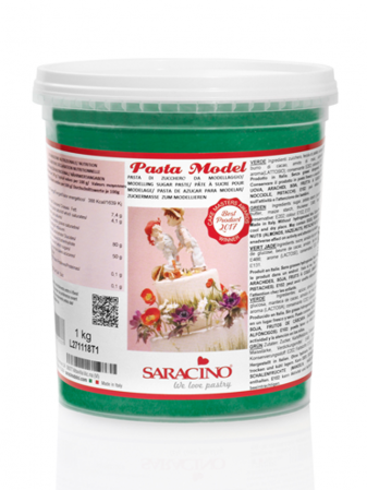 Pasta de modelat flori, figurine - Pasta modelatoare Verde, Saracino, 1 kg