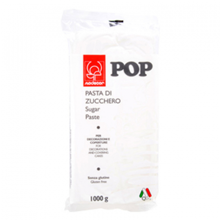 Pasta de zahar de acoperit si decoruri - Pasta zahar Alb, Acoperire si Decoruri, Azo Free, 1 Kg, Modecor