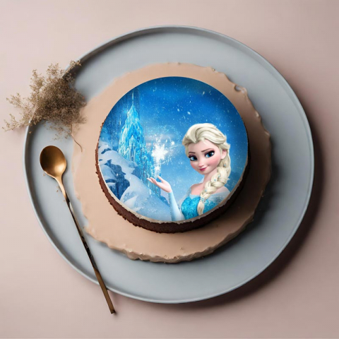 Desene Animate - Pasta Zahar imprimata Frozen Model 2, Ø 20 cm