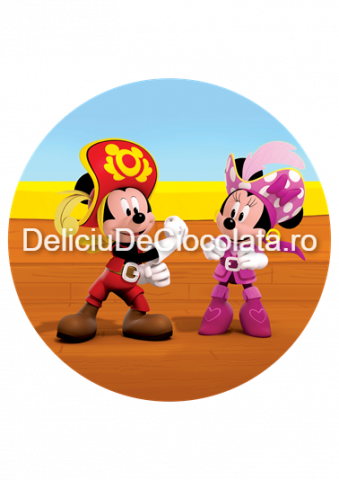 Desene Animate - Pasta Zahar imprimata Mickey Mouse Model 5, Ø 20 cm