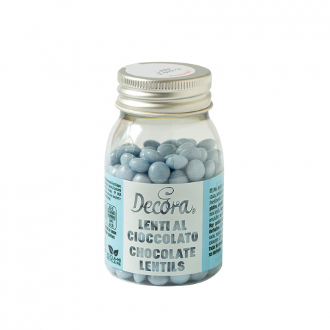Decoratiuni Comestibile, Decor Tort - Perle Aplatizate Ciocolata Gri Portelan Ø 10 mm, 80 gr