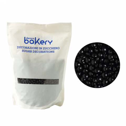 Decoratiuni Comestibile, Decor Tort - Perle Aplatizate Ciocolata Neagra Ø 10 mm, 1 kg