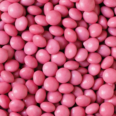 Decoratiuni Comestibile, Decor Tort - Perle Aplatizate Ciocolata Roz Intens Ø 10 mm, 80 gr