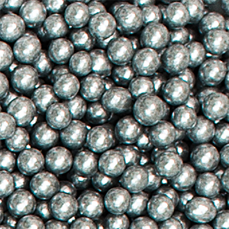 Decoratiuni Comestibile, Decor Tort - Perle Argintii Metalizat din zahar, Ø 4mm, 100 g