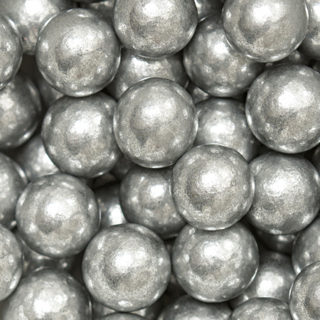 Decoratiuni Comestibile, Decor Tort - Perle Zahar Argintiu Sidefat Ø 8mm, 100 gr