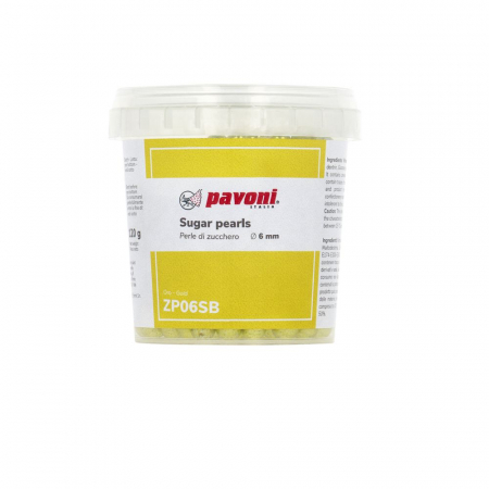 Decoratiuni Comestibile, Decor Tort - Perle Zahar Auriu Metalizat Ø6 mm, 120 gr