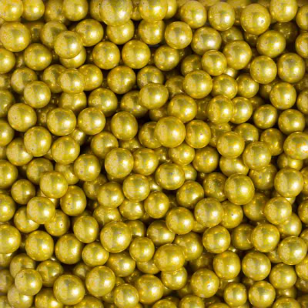 Decoratiuni Comestibile, Decor Tort - Perle Zahar Auriu Ø 7 mm, 1 Kg