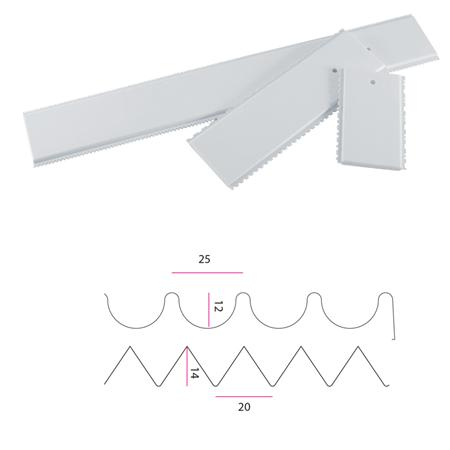 Brutarie, Patiserie - Ustensile - Pieptene Decorare, 2 Modele Decoruri, Rotund si Ascutit, Material Plastic, L 70 cm