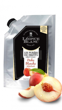 Piure Fructe, Siropuri - Piure Pasteurizat de Piersici Albe 1 kg Leonce Blanc