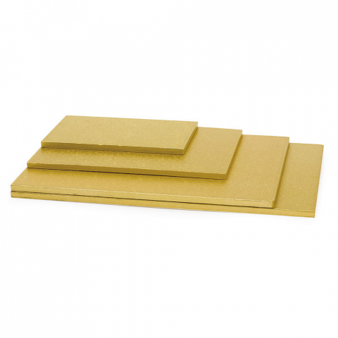 Platouri Tort - Platou Tort Dreptunghiular Auriu, 40 x 30 x H 1.2 cm