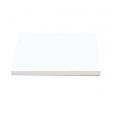 Accesorii Tort, Candy Bar, Bufet - Platou Tort Patrat Alb Satinat, 25 x 25 x H 1.2 cm