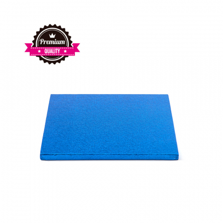 Accesorii Tort, Candy Bar, Bufet - Platou Tort Patrat Albastru, 15 x 15 x H 1.2 cm