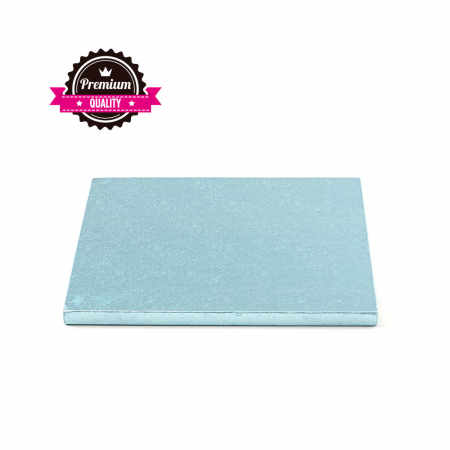 Accesorii Tort, Candy Bar, Bufet - Platou Tort Patrat Bleu, 25 x 25 x H 1.2 cm