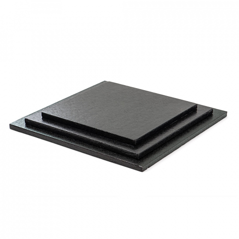 Platouri Tort - Platou Tort Patrat Negru, 35 x 35 x H 1.2 cm