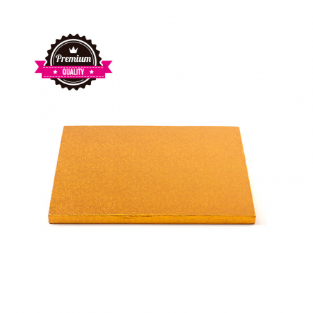 Accesorii Tort, Candy Bar, Bufet - Platou Tort Patrat Portocaliu, 20 x 20 x H 1.2 cm