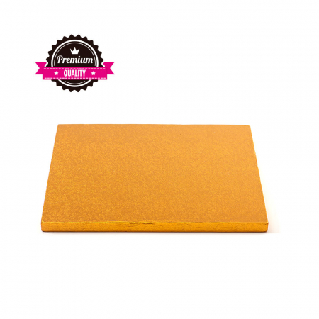 Accesorii Tort, Candy Bar, Bufet - Platou Tort Patrat Portocaliu, 25 x 25 x H 1.2 cm