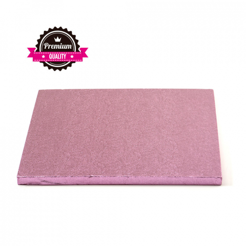 Platouri Tort - Platou Tort Patrat Roz, 35 x 35 x H 1.2 cm