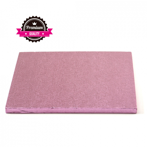 Platouri Tort - Platou Tort Patrat Roz, 40 x 40 x H 1.2 cm