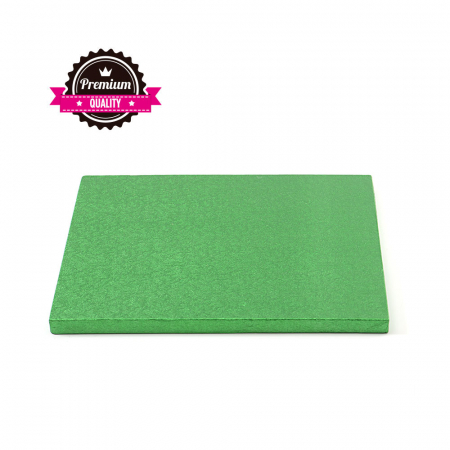 Accesorii Tort, Candy Bar, Bufet - Platou Tort Patrat Verde, 30 x 30 x H 1.2 cm