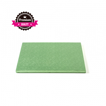 Accesorii Tort, Candy Bar, Bufet - Platou Tort Patrat Vernil, 20 x 20 x H 1.2 cm