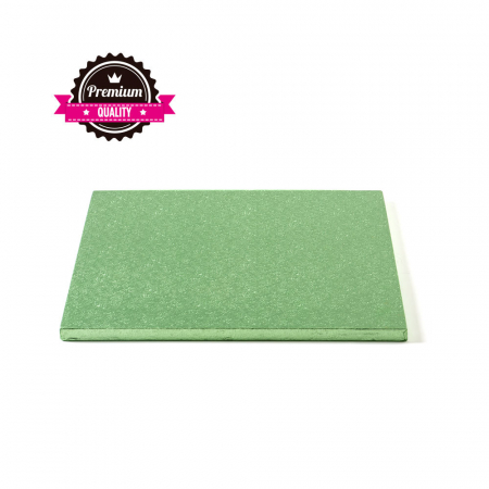 Accesorii Tort, Candy Bar, Bufet - Platou Tort Patrat Vernil, 25 x 25 x H 1.2 cm