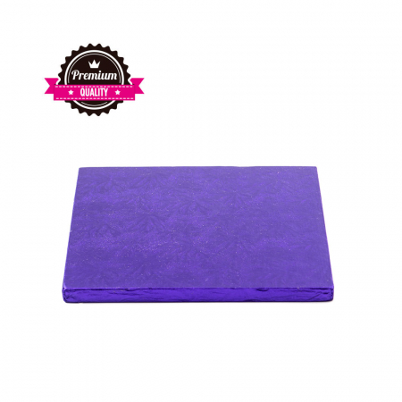 Accesorii Tort, Candy Bar, Bufet - Platou Tort Patrat Violet, 20 x 20 x H 1.2 cm