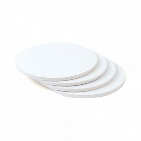 Platouri Tort - Platou Tort Rotund Alb Satinat, Ø 20 x H 1.2 cm
