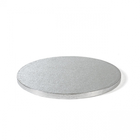 Accesorii Tort, Candy Bar, Bufet - Platou Tort Rotund Argintiu, Ø 26 x H 1.2 cm