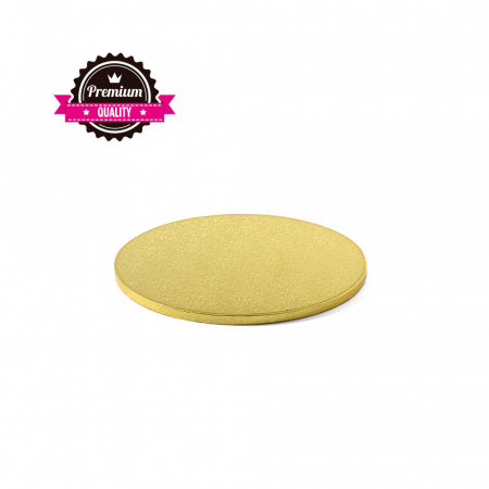 Accesorii Tort, Candy Bar, Bufet - Platou Tort Rotund Auriu, Ø 20 x H 1.2 cm