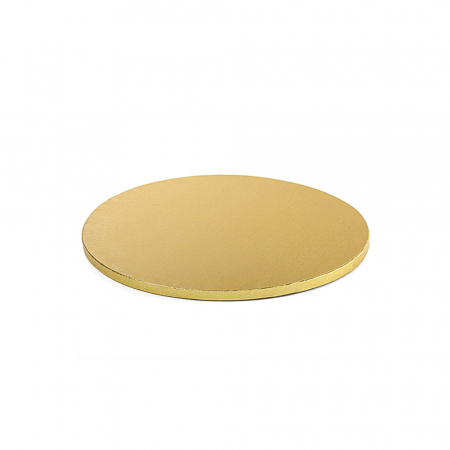 Accesorii Tort, Candy Bar, Bufet - Platou Tort Rotund Auriu Satinat, Ø 25 x H 1.2 cm