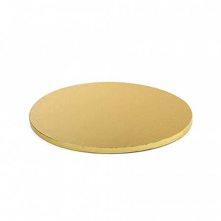 Accesorii Tort, Candy Bar, Bufet - Platou Tort Rotund Auriu Satinat, Ø 30 x H 1.2 cm