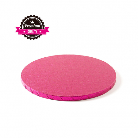 Accesorii Tort, Candy Bar, Bufet - Platou Tort Rotund Fucsia, Ø 25 x H 1.2 cm