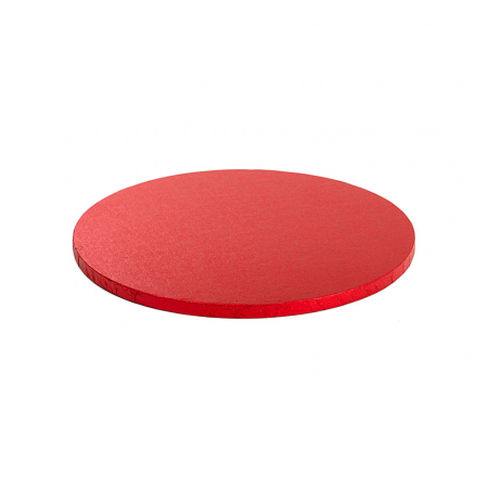 Accesorii Tort, Candy Bar, Bufet - Platou Tort Rotund Rosu Satinat, Ø 30 x H 1.2 cm