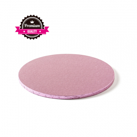 Accesorii Tort, Candy Bar, Bufet - Platou Tort Rotund Roz, Ø 25 x H 1.2 cm