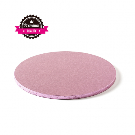 Accesorii Tort, Candy Bar, Bufet - Platou Tort Rotund Roz, Ø 30 x H 1.2 cm
