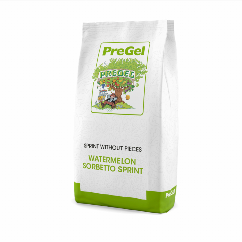 Materii Prime, Ingrediente - Premix Inghetata Artizanala/Soft Preparare la Rece, SPRINT Pepene Rosu Sorbetto PreGel, 1.2 kg