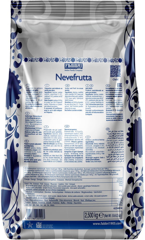 Premixuri - Premix pentru inghetata Nevefrutta Fabbri, 2.5 kg