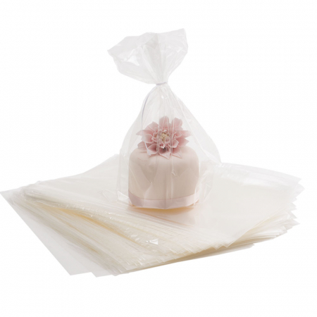 Ambalaje, Etichete, Suporturi - Pungi XL, Celofan Transparent, 32 x H 43.5 cm, Set 200 Buc