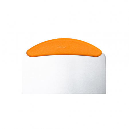 Brutarie, Patiserie - Ustensile - Racleta Nivelare Tort cu Maner din Plastic si Lama Inox Dreapta, 22.5x11 cm