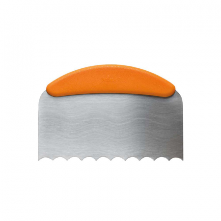 Brutarie, Patiserie - Ustensile - Racleta Nivelare Tort cu Maner din Plastic si Lama Inox Ribbon, 22.5x11 cm