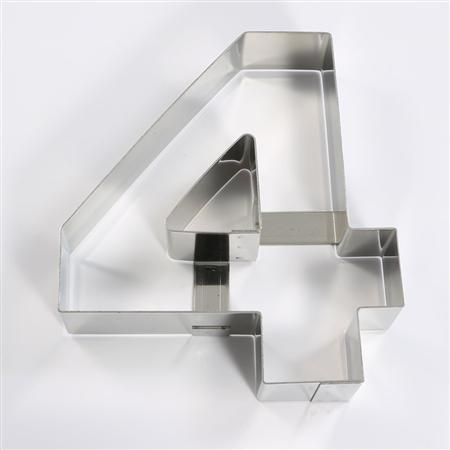 Cofetarie - Ustensile - Rama Inox Cifra 4, 30.3x26.3xH4 cm