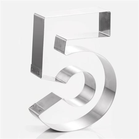 Cofetarie - Ustensile - Rama Inox Cifra 5, 30.1x24xH4 cm