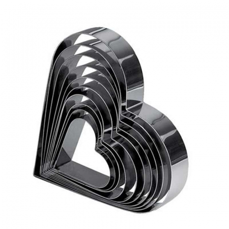 Cofetarie - Ustensile - Rama Inox Inima 23.5 x 21 x H 5 cm