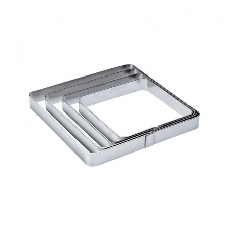 Cofetarie - Ustensile - Rama Inox Patrata Colturi Rotunjite 16x16xH2cm