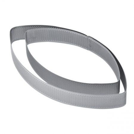 Cofetarie - Ustensile - Rama Microforata Tarte Elipsa, 27x14.5xH3.5 cm