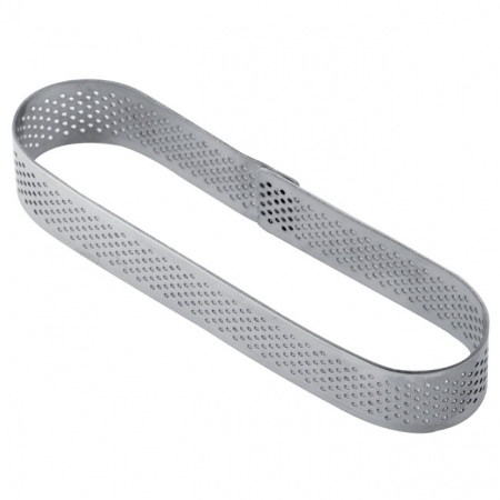 Cofetarie - Ustensile - Rama Microforata Tarte Ovale, 12.5x3xH2 cm