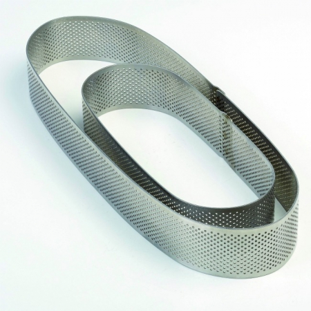 Cofetarie - Ustensile - Rama Microforata Tarte Ovale, 29x9xH3.5 cm